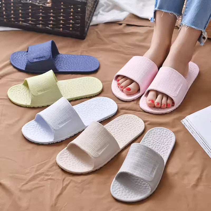 Foldable Anti-Slip Home Slippers – Portable Unisex Travel & Guest Shoes